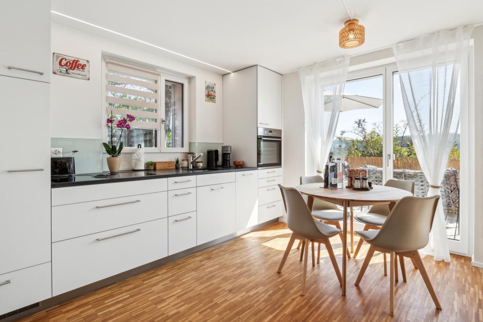 Business I Family Apartment I 1-4 Personen - Aare Blick, Nahe Altstadt I Beamer - 99" Leinwand I Terrassen Lounge Und Parkplatz Brugg  Buitenkant foto